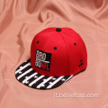 Cappelli a snapback per bambini ricami 3d piatti piatti 3d